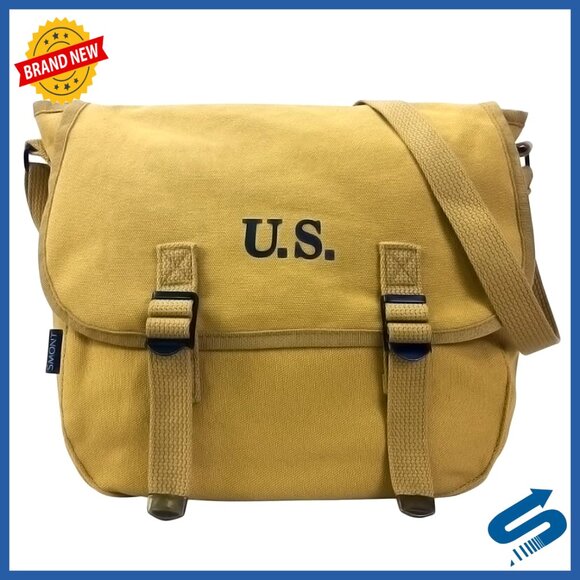 Other - Vintage Canvas Messenger Bag Tactical Military Crossbody Satchel Haversack